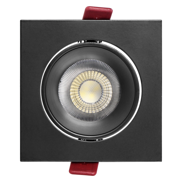 FONDI SC decorative frame for spotlight, MR16/GU10 max. 50W, square, fixed, aluminium, black